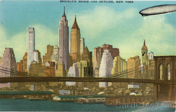 Brooklyn Bridge And Skyline New York City