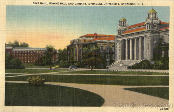 Sims Hall Bowne Hall And Library, Syracuse University New York