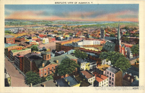 Bird's-Eye View Of Albany New York
