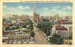 Looking West On Broad Street From Memorial Hall Postcard