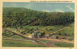 Crossing Of Lee Highway And Skyline Drive At Panorama Virginia Postcard Postcard