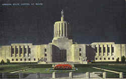 Oregon State Capitol At Salem Postcard Postcard