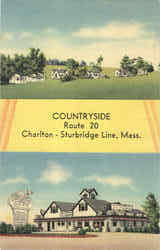 Countryside, Route 20 Charlton-Sturbridge Line Postcard