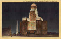 City Hall And Mckinley Monument By Night Postcard
