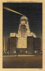 New City Hall By Illumination Postcard