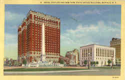 Hotel Statler And New York State Office Building Postcard
