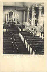 Interior Christ Church Protestant Episcopal Cambridge, MA Postcard Postcard