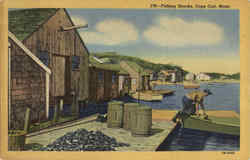 Fishing Shacks Postcard