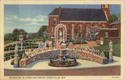 Patriotism In Stone And Grotto Dickeyville, WI Postcard Postcard