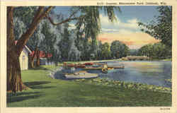 Lagoon, Menominee Park Postcard