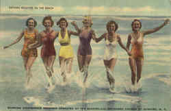 Bathing Beauties On The Beach Dunkirk, NY Postcard Postcard