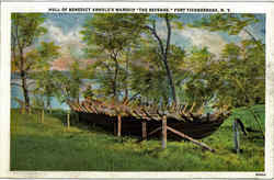 Hull Of Benedict Arnold's Warship Fort Ticonderoga, NY Postcard Postcard