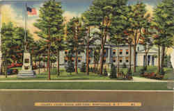 County Court House And Park Monticello, NY Postcard Postcard