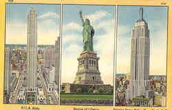 R.C.A Bldg Statue Of Liberty Postcard