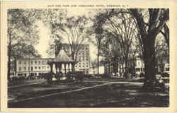 East Side Park And Chenango Hotel Norwich, NY Postcard Postcard