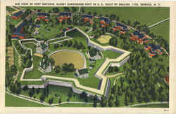 Air View Of Fort Ontario Oswego, NY Postcard Postcard