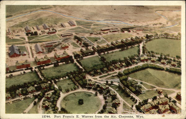 Fort Frances E. Warren from the Air Cheyenne Wyoming