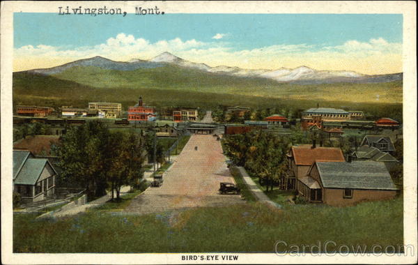 Bird's-Eye View of Town Livingston Montana