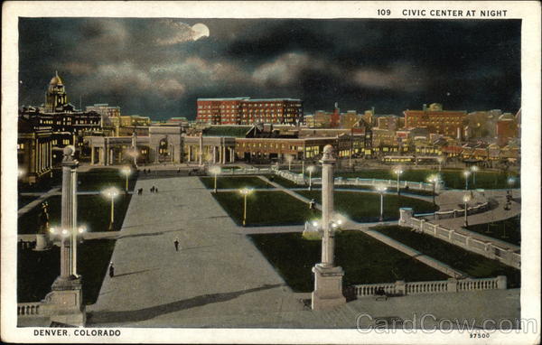 Civic Center at Night Denver Colorado