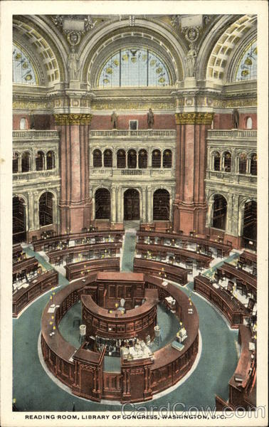 Reading Room, Library of Congress Washington District of Columbia
