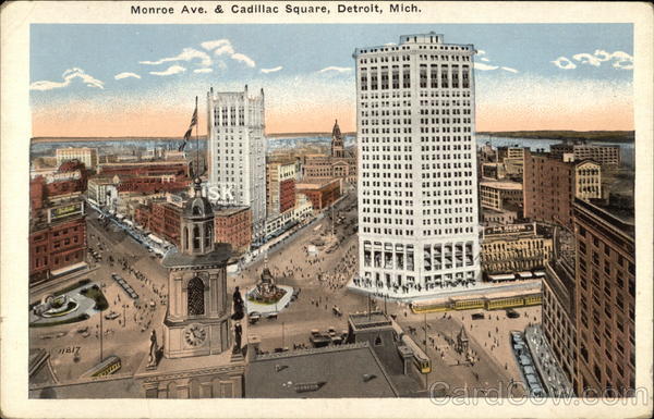 Monroe Avenue & Cadillac Square Detroit Michigan