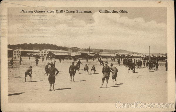 Playing Games after Drill - Camp Sherman Chillicothe Ohio