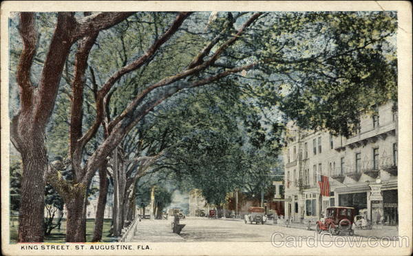 Looking Along King Street St. Augustine Florida