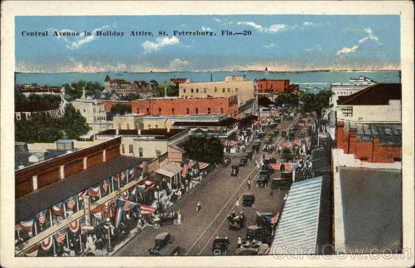 Central Avenue in Holiday Attire St. Petersburg Florida