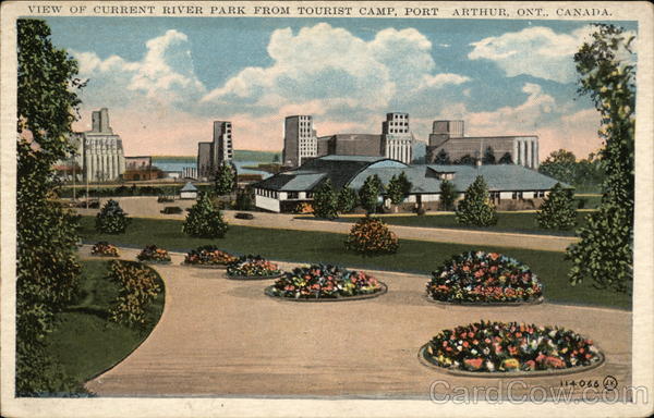 View of Current River Park from Tourist Camp Port Arthur ON Canada