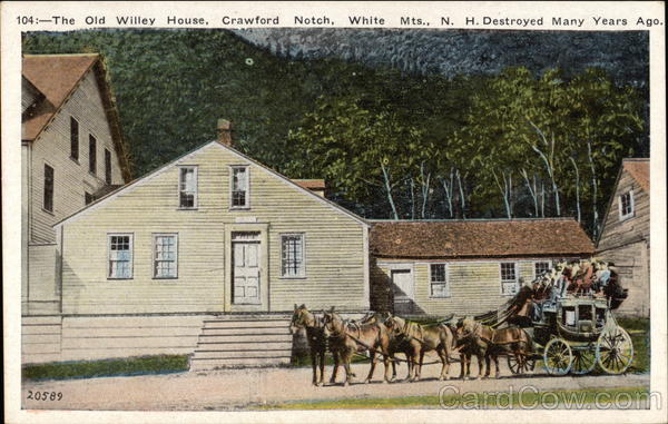 The Old Willey House, White Mts Crawford Notch New Hampshire