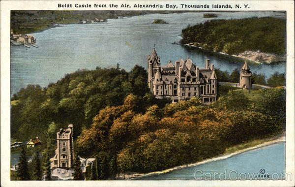 Boldt Castle from the Air, Alexandria Bay Thousand Islands New York