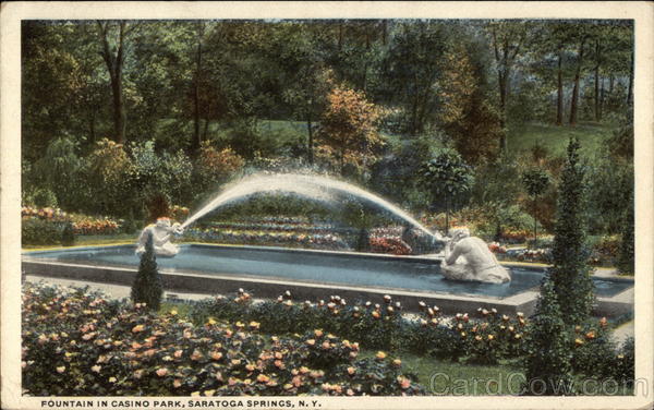 Fountain in Casino Park Saratoga Springs New York