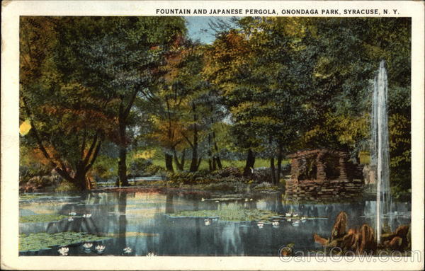 Fountain and Japanese Pergola, Onodaga Park Syracuse New York