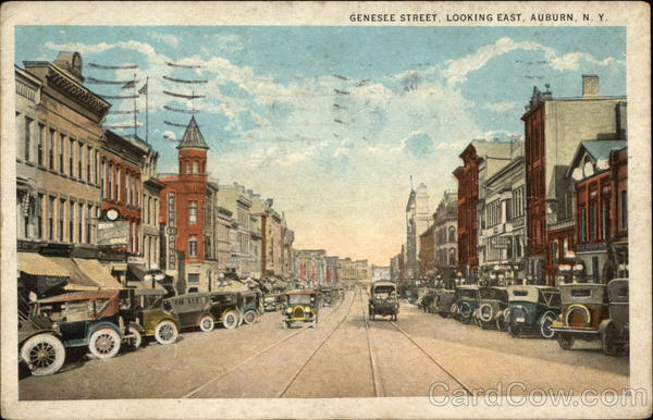 Genesee Street, Looking East Auburn New York
