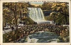 Minnehaha Falls and Stone Arch Bridge Postcard