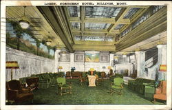 Lobby, Northern Hotel Billings, MT Postcard Postcard