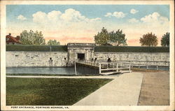 Fort Entrance Fort Monroe, VA Postcard Postcard