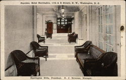 Corridor, Hotel Harrington, 11th & E. Streets, N.W Postcard