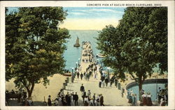 concrete Pier at Euclid Beach Postcard