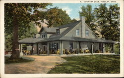 View of Country Club Findlay, OH Postcard Postcard
