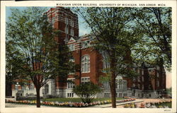 University of Michigan - Michigan Union Building Postcard