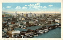 Business Section From The Harbor Portland, OR Postcard Postcard