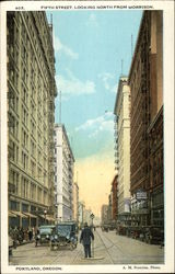 Fifth Street, Looking North From Morrison Postcard
