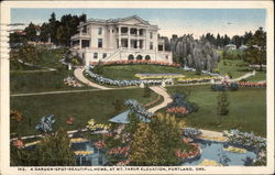 A Garden-Spot-Beautiful Home, at Mt. Tabor Elevation Postcard