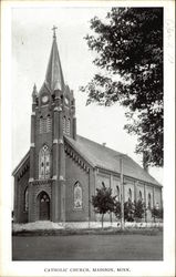 Catholic Church Madison, MN Postcard Postcard