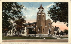 The Holy Rosary Church Detroit, MN Postcard Postcard