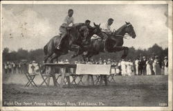 Field Day Sport Among the Soldier Boys Postcard