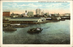 Waterfront and Skyline Jacksonville, FL Postcard Postcard
