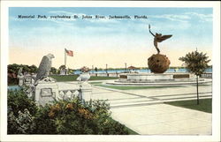 Memorial Park, Overlooking St. Johns River Postcard
