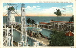 Carl Fishers Swimming Pool Postcard